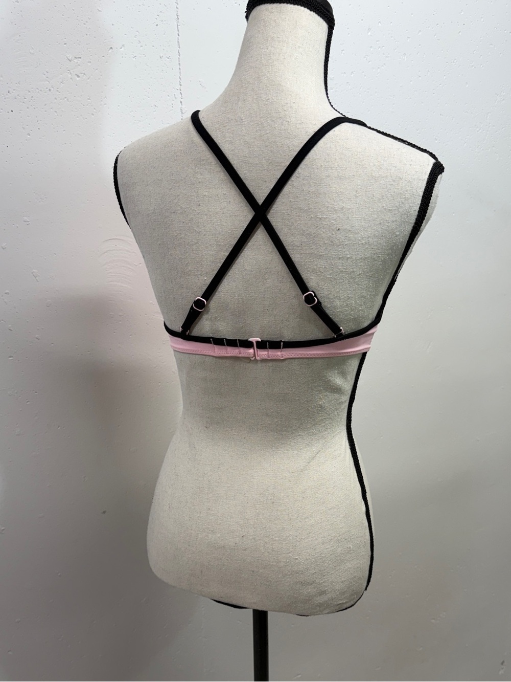 Victoria's Secret Coral Pink Padded Triangle Bra with Black Trim - Picture 2 of 12